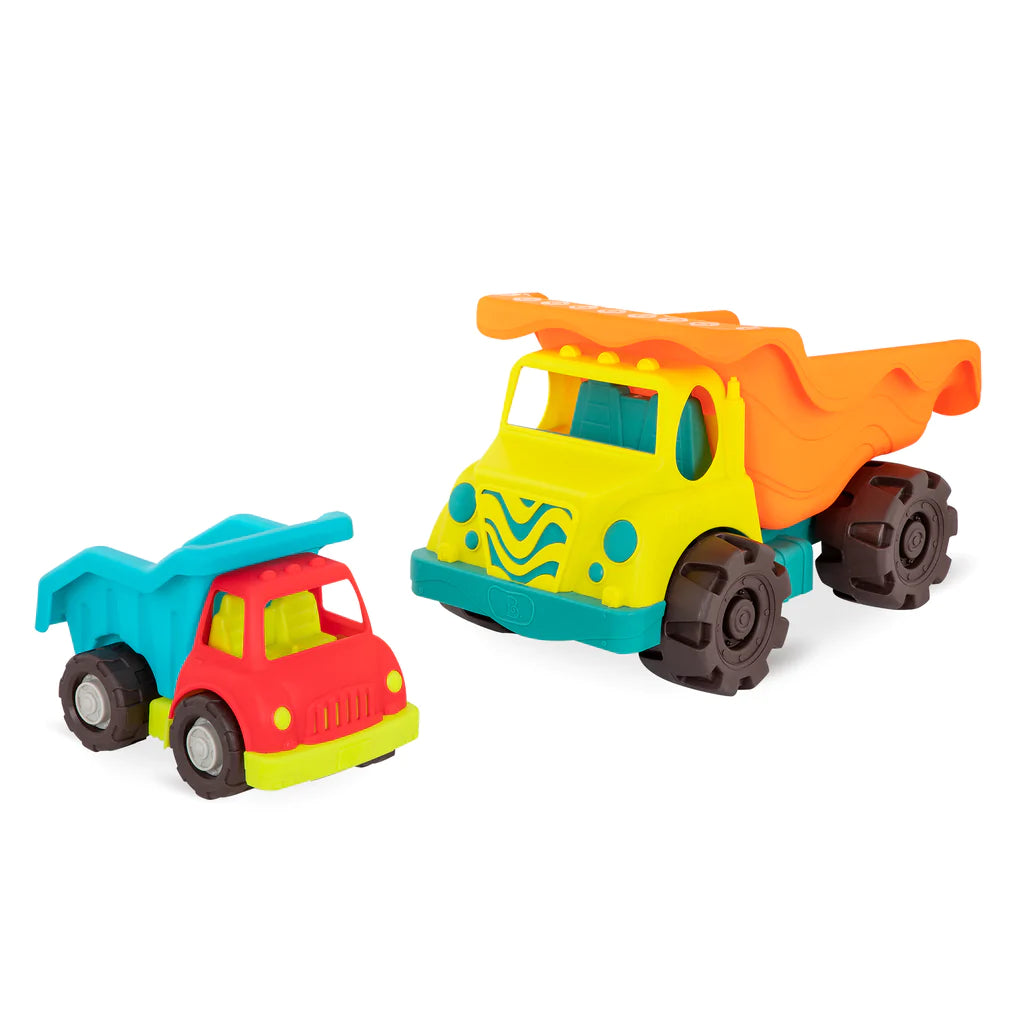 Dump Truck Toy Vehicle 2pcs Set 1 piece of 50cm Big Truck and 1 Small Truck 18 Months onwards