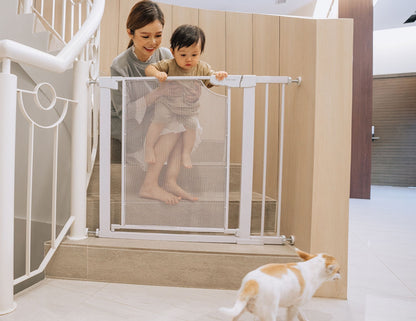 Aksel Baby Safety Gate in Signature Mesh, either White | Black