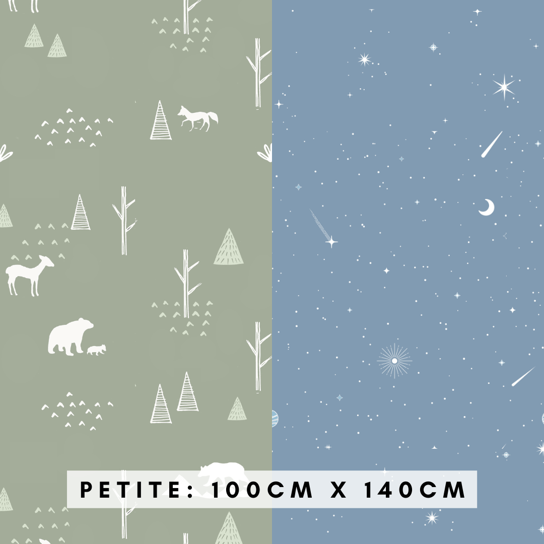 Playmat in Woodlands Sage & Twilight Blue (petite size)