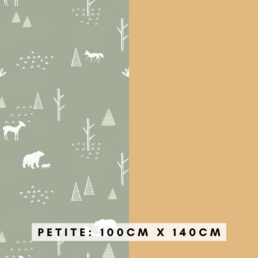 Playmat in Woodlands Sage & Warm Neutral (petite size)