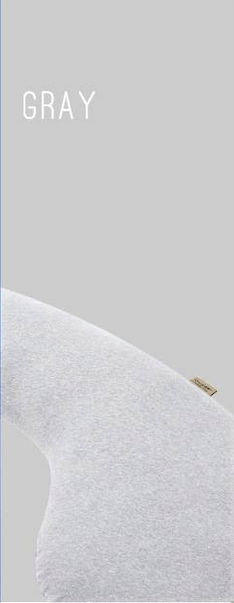 Comfort Series Maternity Pillow - 100% USA Cotton (Gray Melange)