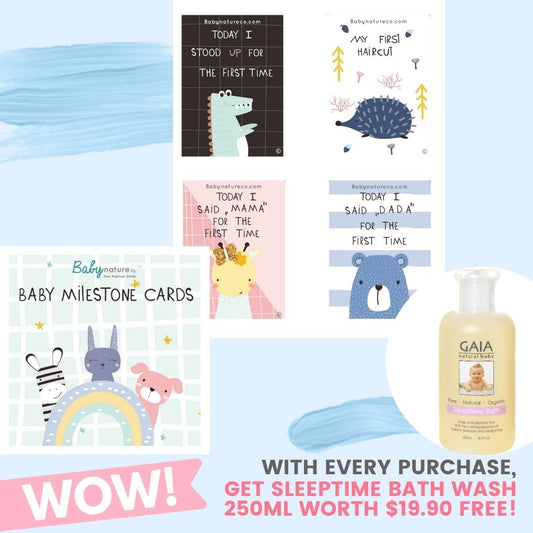 Babynatureco Baby Milestone Cards (Designer Edition!) - FREE gift worth $19.90! <small><sup>*free gift will not apply if any promo code is used on purchase of this item.</small></sup>