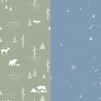 Playmat in Woodlands Sage & Twilight Blue (petite size)