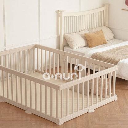 Straight-frame Baby Play Yard With Door Set 12 Panels 250*140*65cm + Play Folder Mat (Antibacterial)