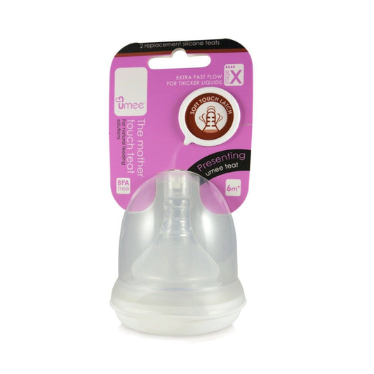 PPSU Feeding Bottle Teat Stage X-cut, Fast Flow (2-Pack)