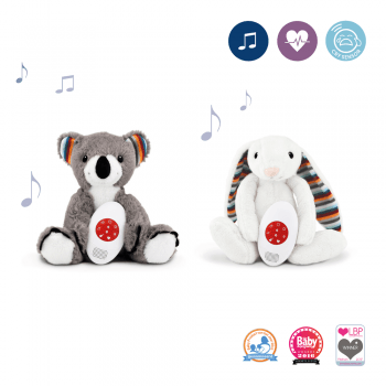 Musical Soft Toy with Heartbeat Sound - Coco & Bibi