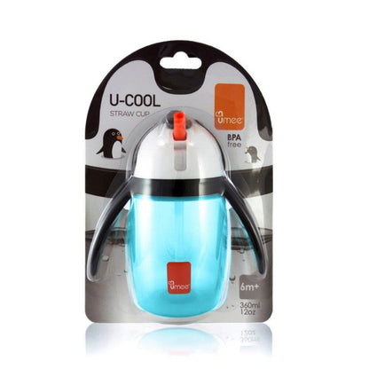 Umee U Cool straw cup, Penguin Cup 360ml (Blue)